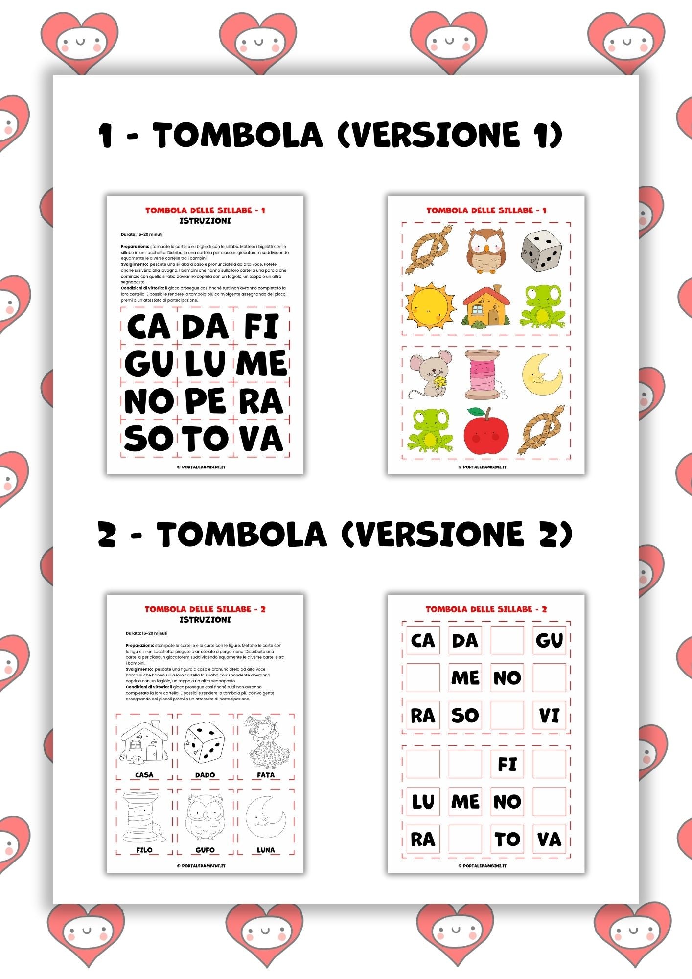 Le sillabe. Giochi didattici