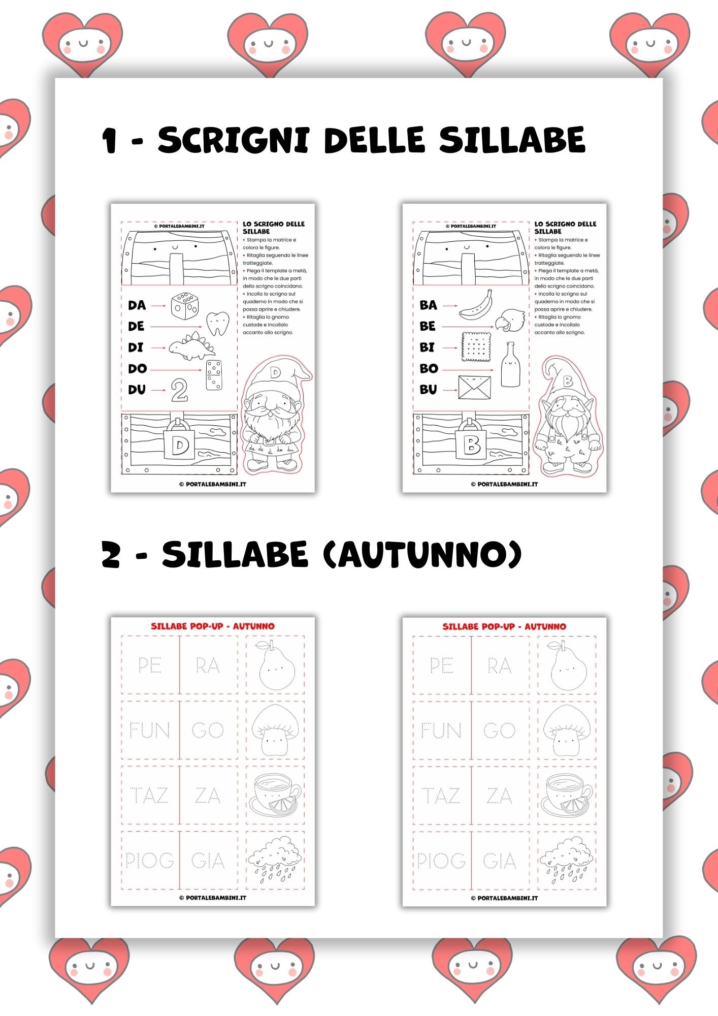 Lapbook e pop-up. Le sillabe